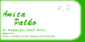 anita palko business card